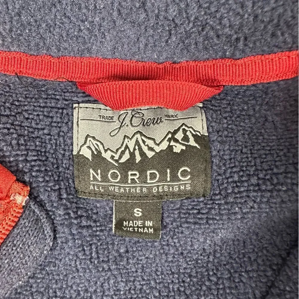 J.CREW Men’s Colorblock Polartec Nordic Half Zip Pullover Sweater Sz S